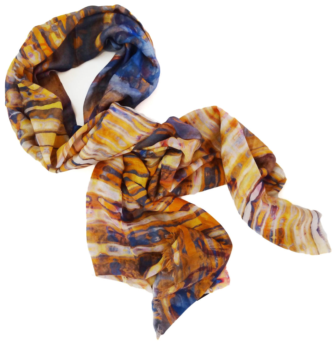 Alisha D sunset print scarf