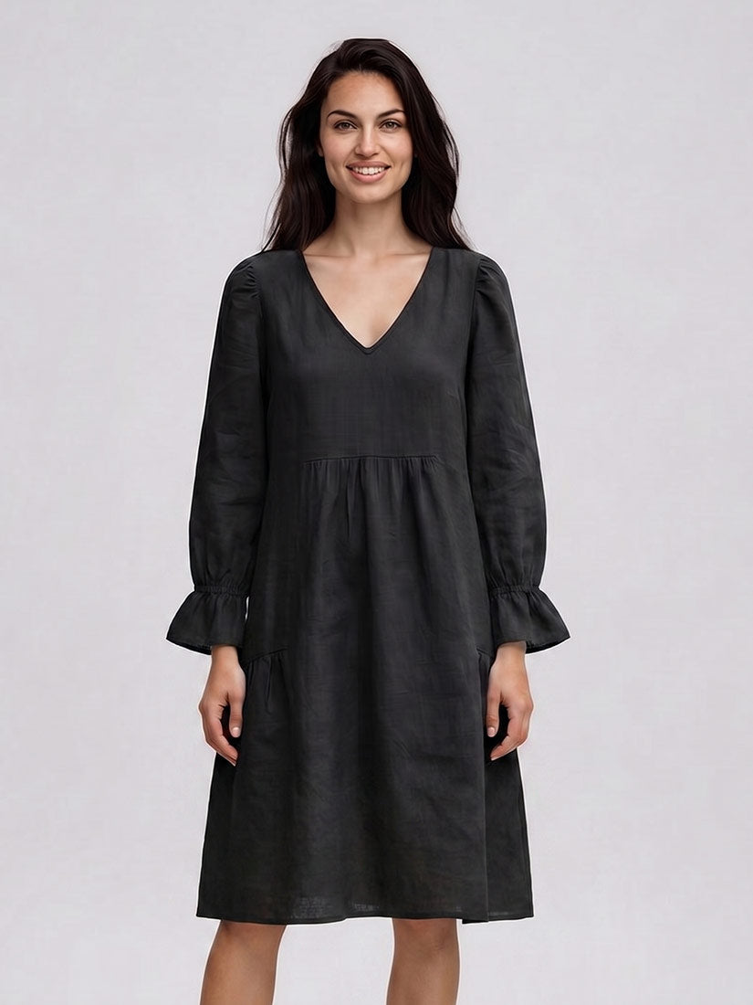 ALTAIR Linen Midi Dress