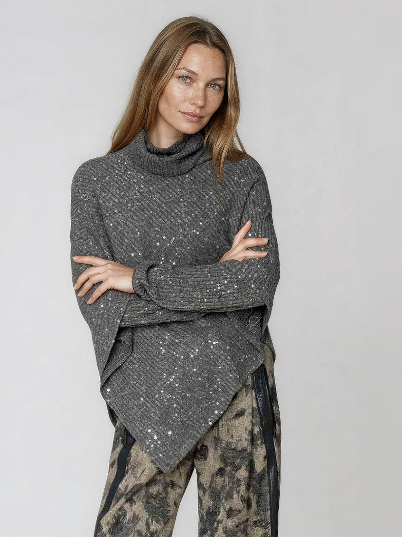 TOBAJ Sequin poncho