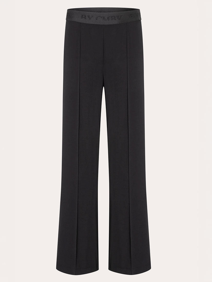 Black pants on a gray background