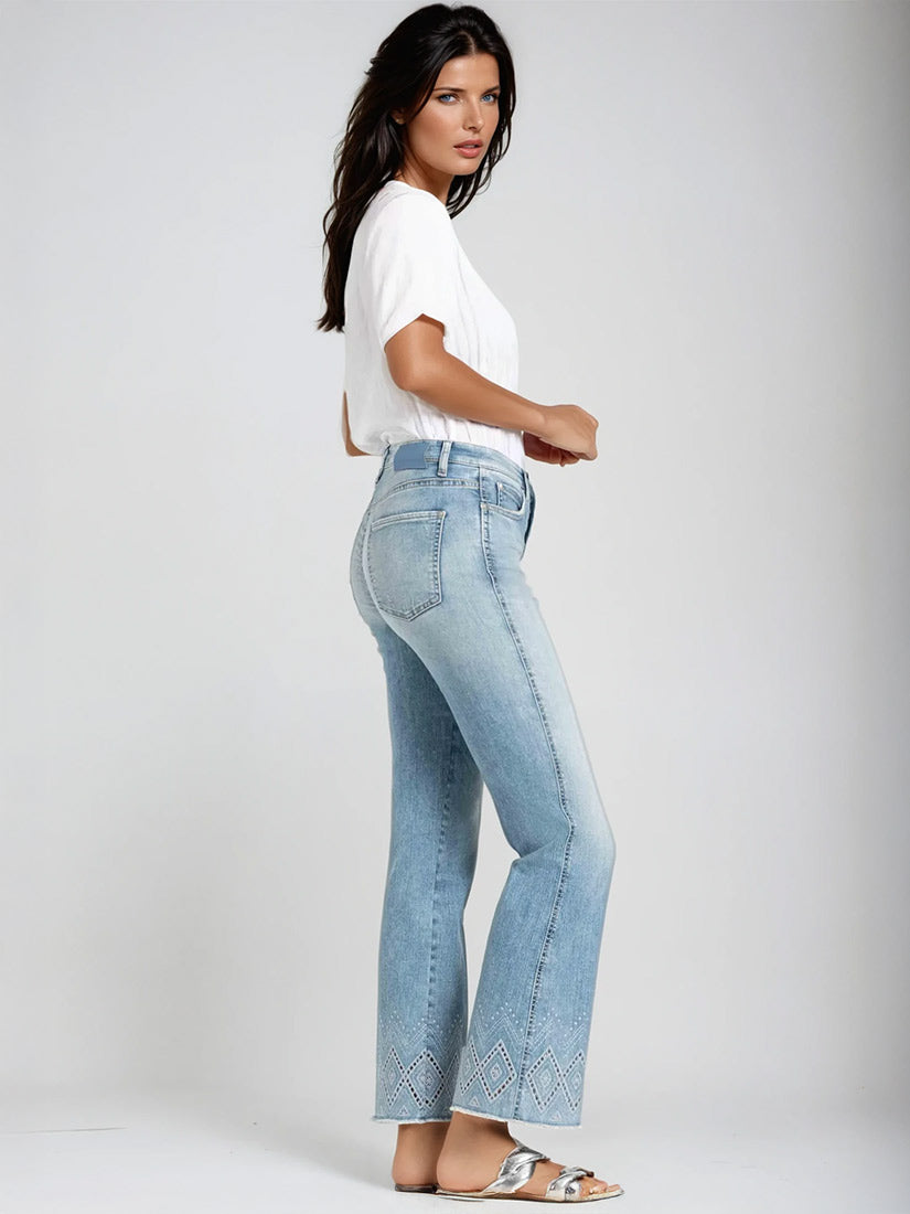 cambio denim francesca eyelet jean