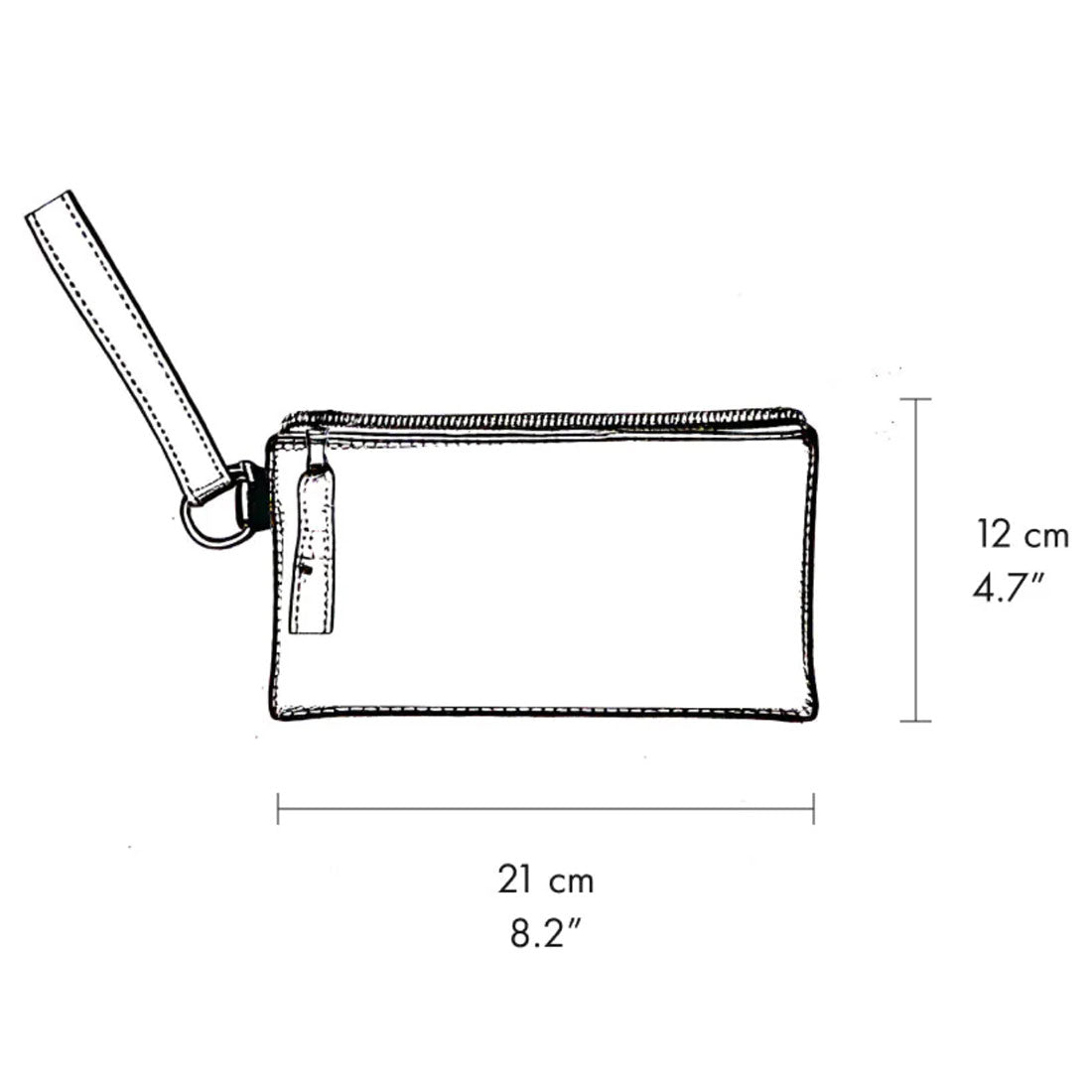 daniella lehavi bonie case vegan clutch dimensions