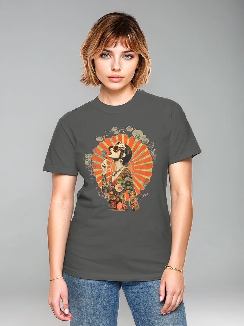 cosmic bubbles graphic tee charcoal from get dressed collective
