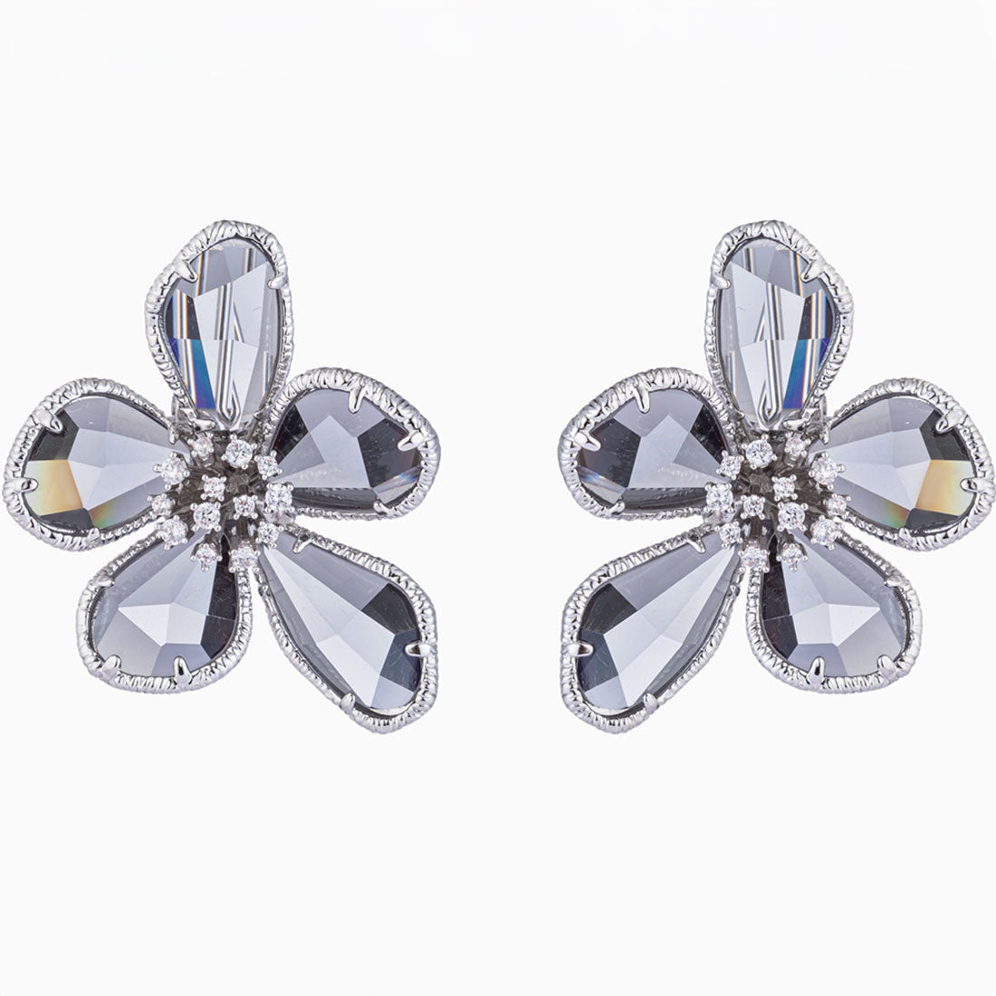 DORI Crystal Flower Earrings