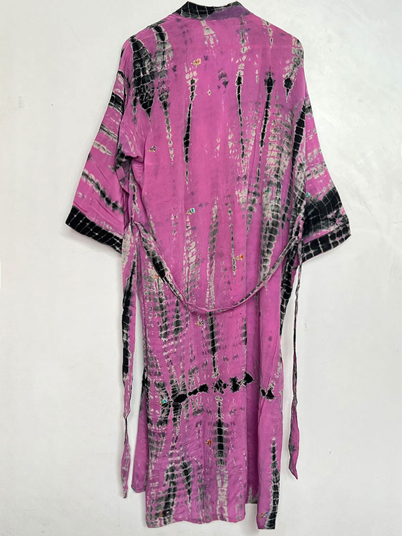 ENCORE Vintage Silk Tie Dye Kimono