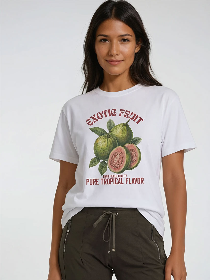 exotic fruit graphic tee with botaical guava from Get Dressed Collective