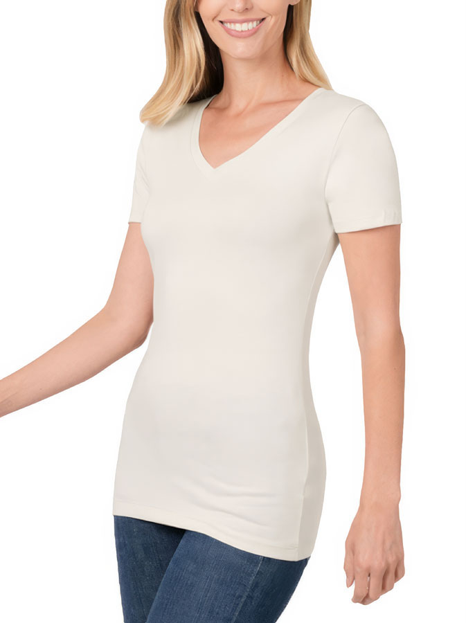 fave tee from get dressed collective cotton spandex white
