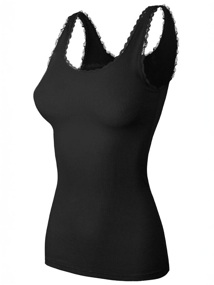 LANEY Lace Trim Tank Top