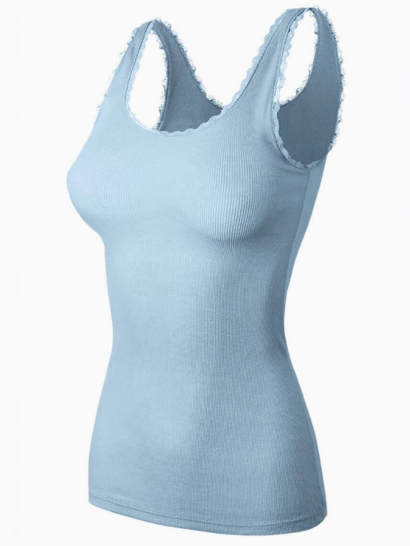 LANEY Lace Trim Tank Top