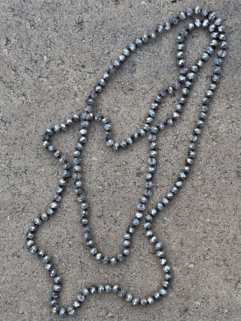 liquid crystals layering necklace silver get dressed collective
