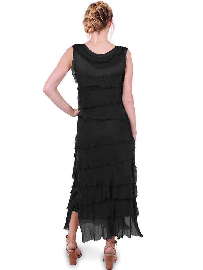 SIENA Ruffle Maxi Dress Black
