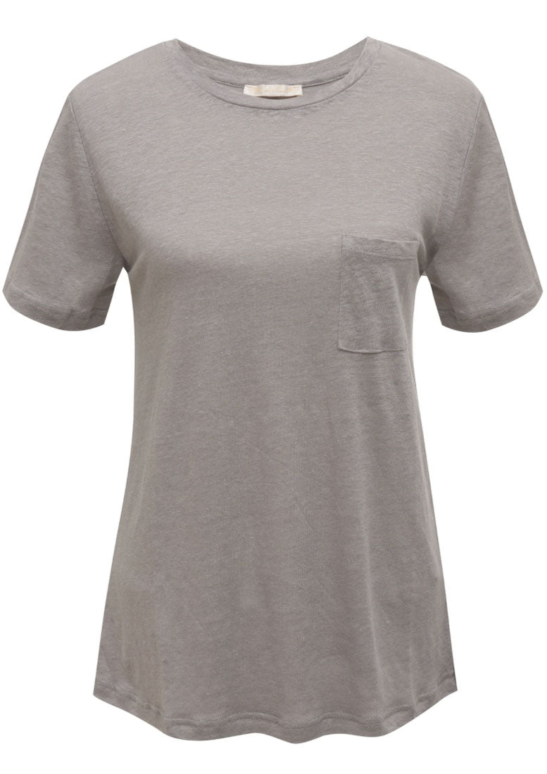 gold hawk linen crew tee