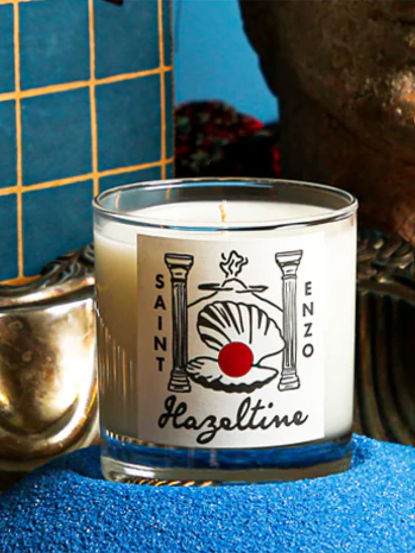 Saint Enzo scented candle from Hazeltine scent CO