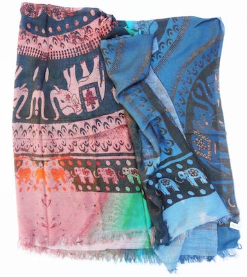 Henry Christ ELEPHANT Print Scarf