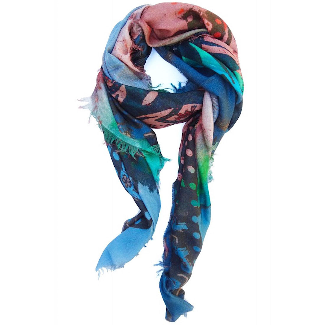 henry christ elephant print scarf