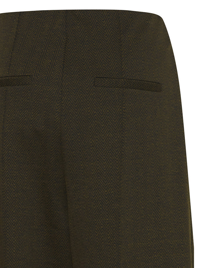 KATE Jacquard Harringbone Wide Leg Pant