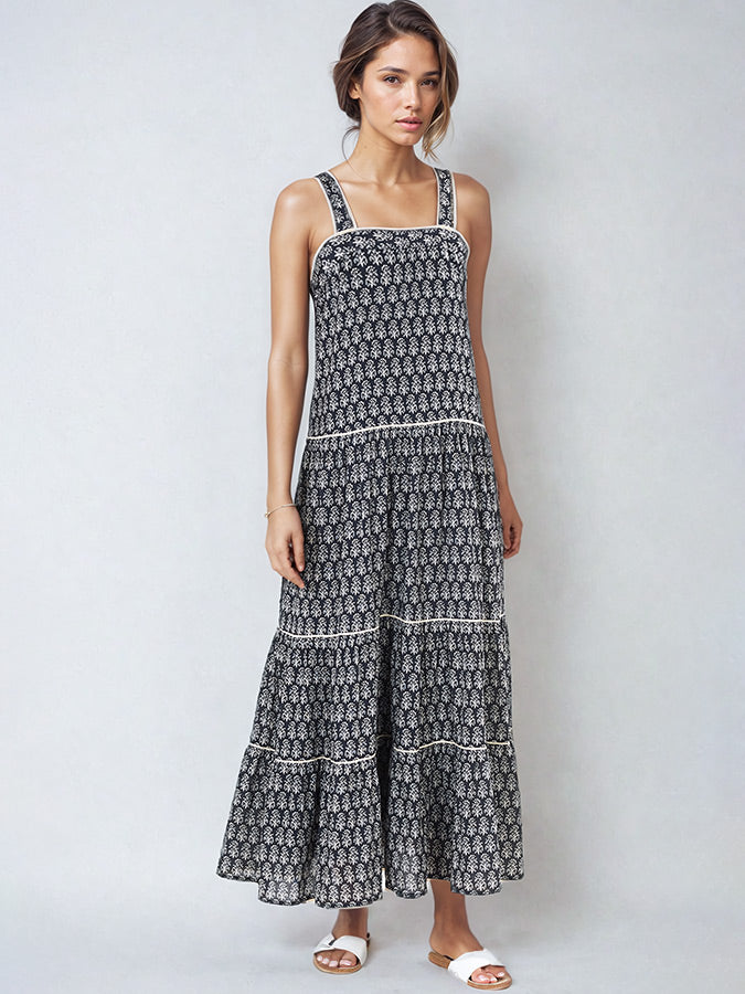 M.a.b.e Nala Print Maxi Dress