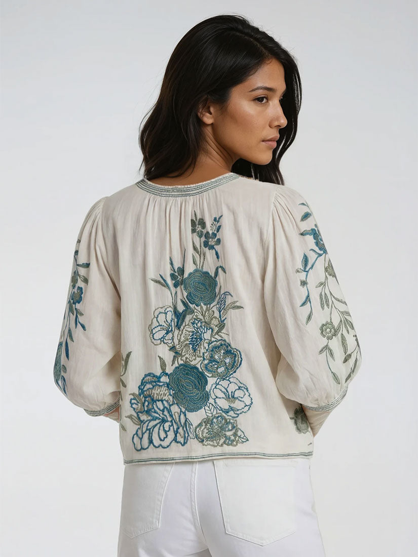 ORI Embroidered Jacket Peacock