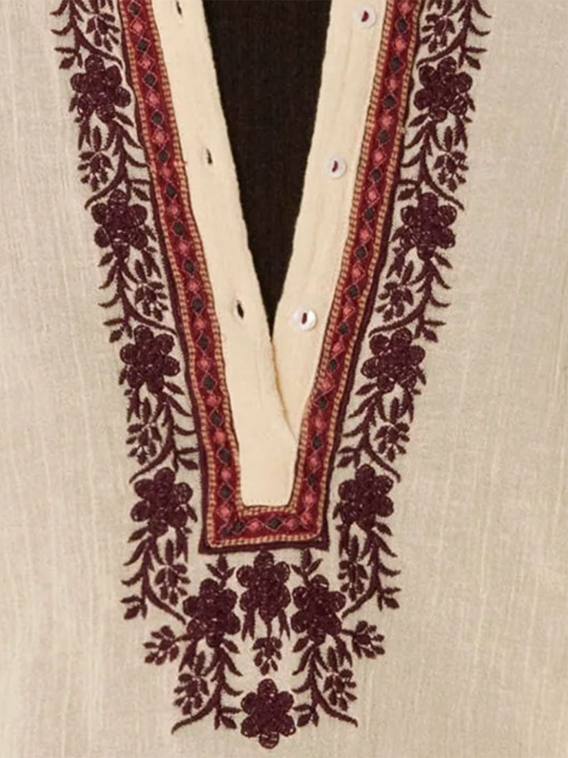 maison hotel bruna blouse vinyard bordeaux close up pattern
