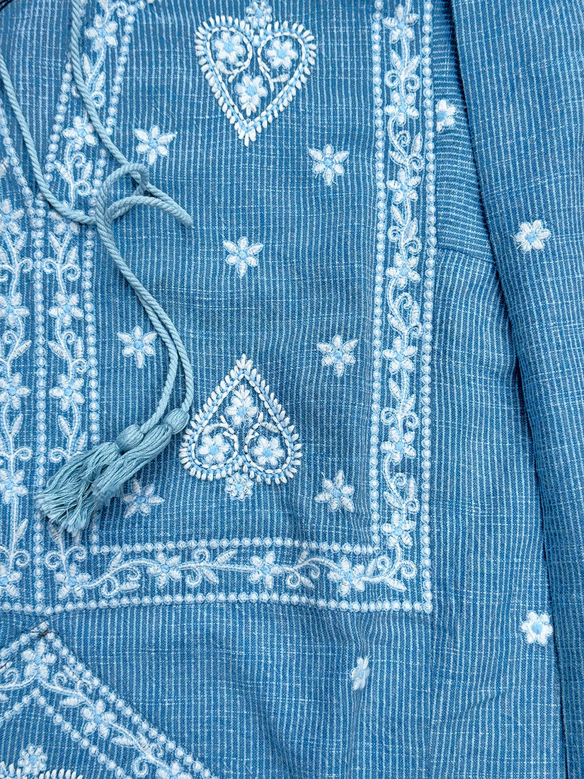 GANGA Azure Ashram Embroidered Maxi Dress