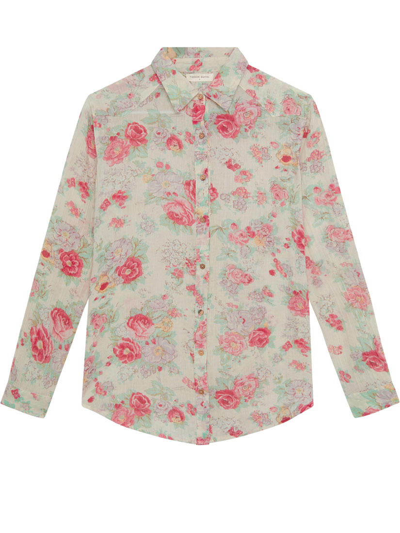 Maison Hotel GEORGIA Candy Roses Print Blouse