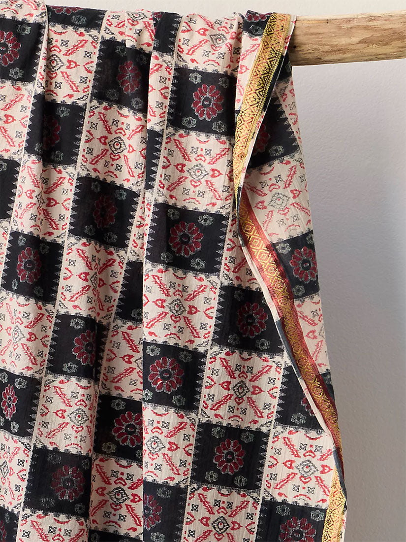 nestor domino-pareo-scarf from maison hotel up close pattern