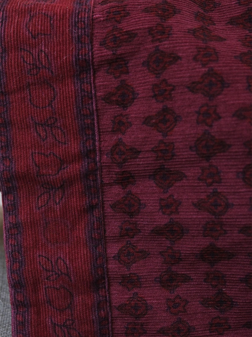 Maison Hotel Paco pant chateau bordeaux close up pattern