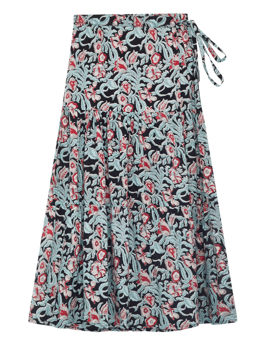 maison hotel nerea wrap skirt rose rosae flat