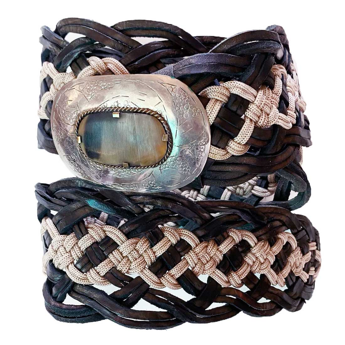 miss june paris alison woven womens belt black