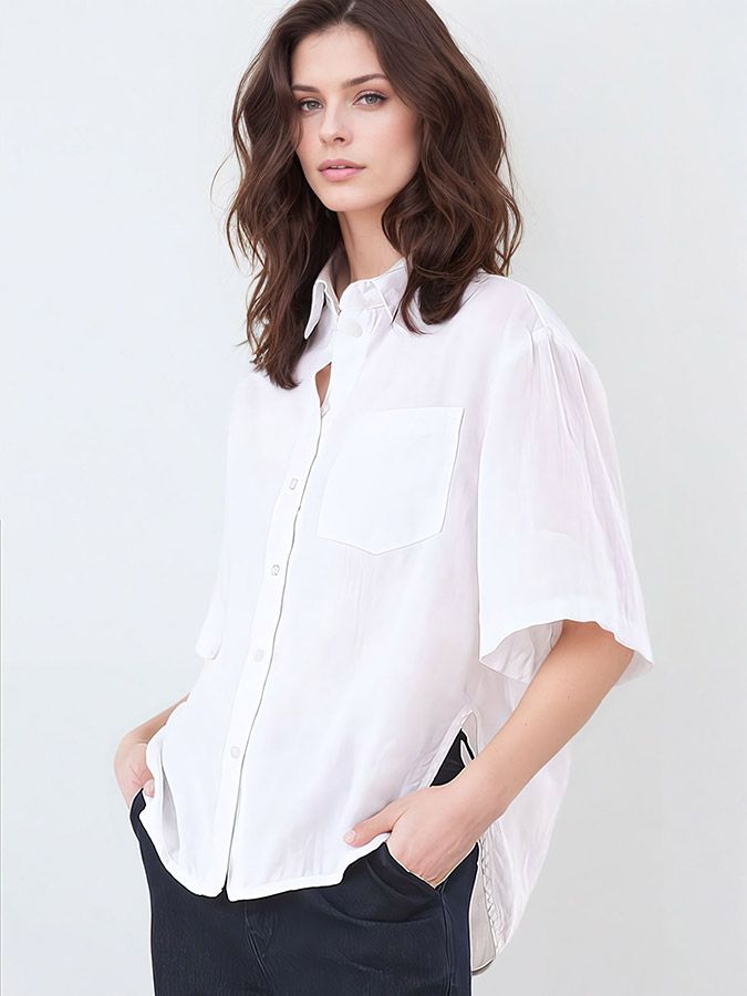 prairie underground replica shirt on brown hair model