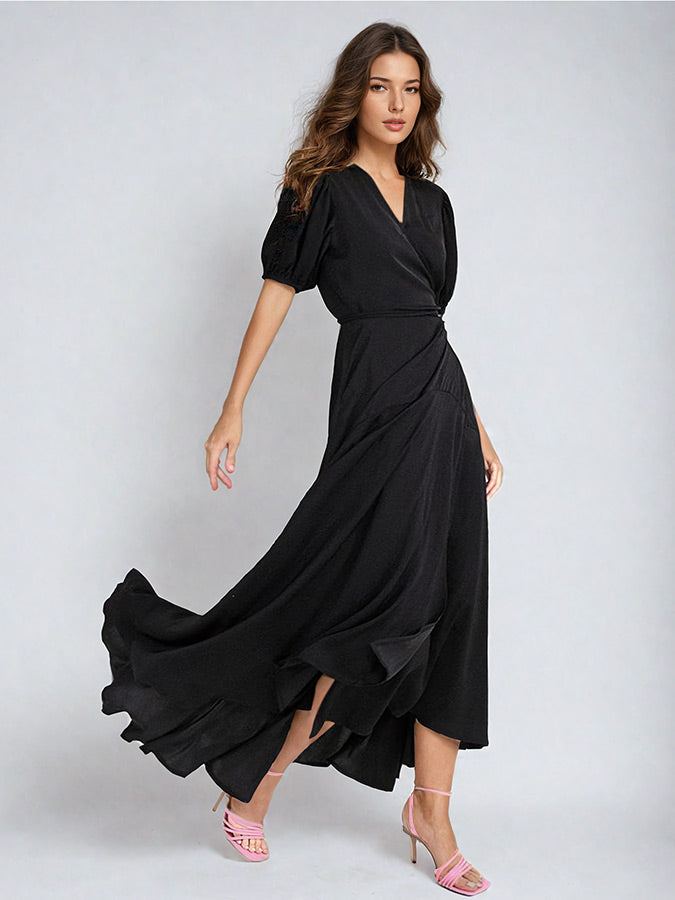 Lili Sidonio VICTORIA Wrap Dress Black