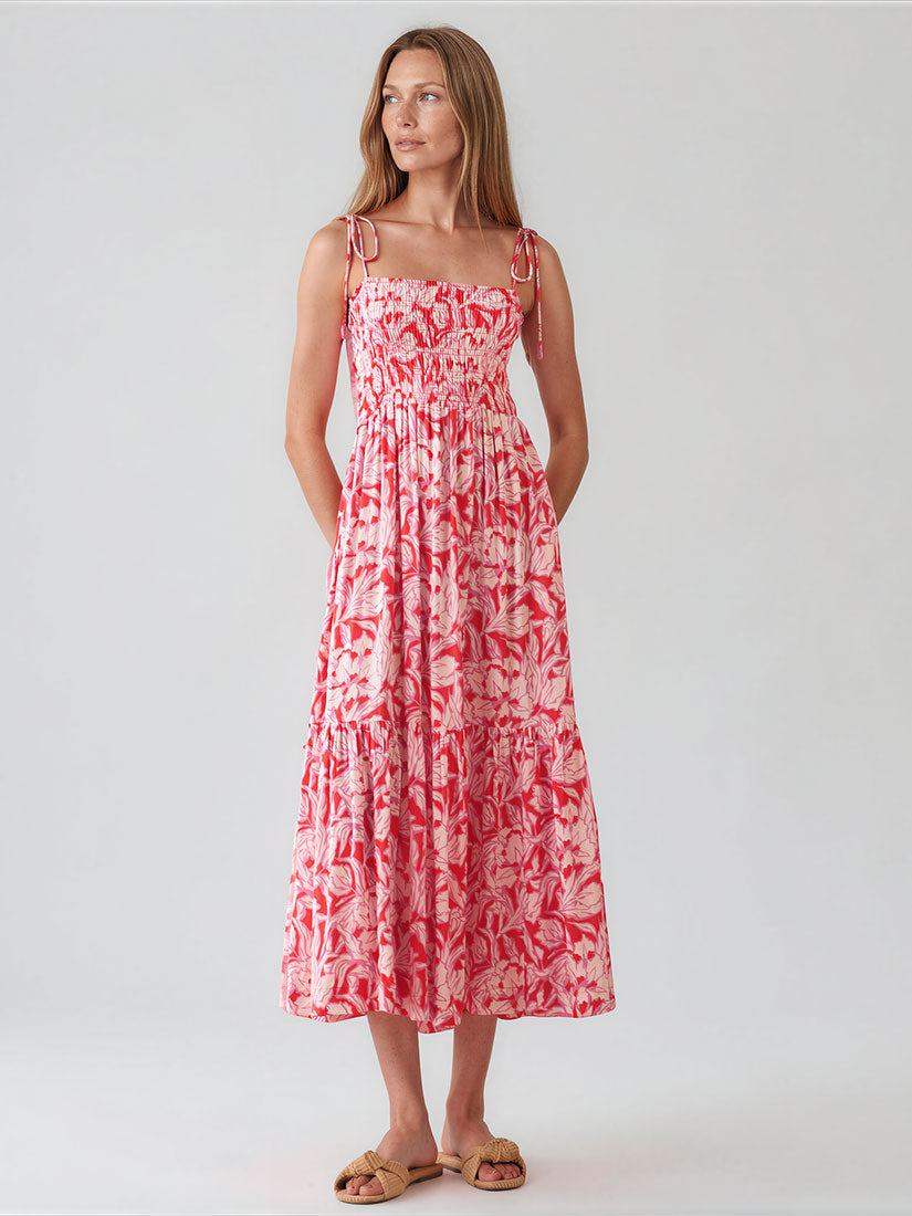 adley maxi sundress johanna persimmon print studio