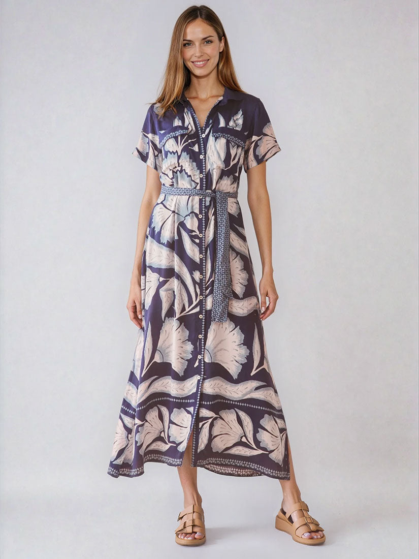 AMIRA Maxi Dress Adelaide Mariner