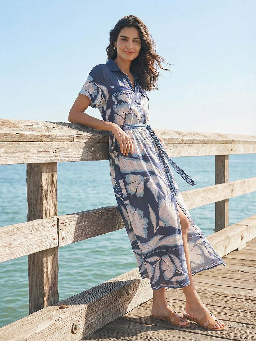 AMIRA Maxi Dress Adelaide Mariner