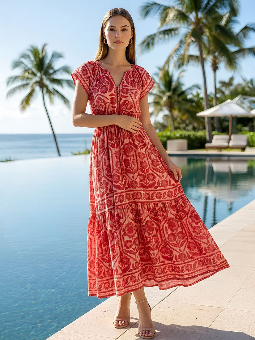 omika cora midi dress tessa goji print bestseller lifestyle
