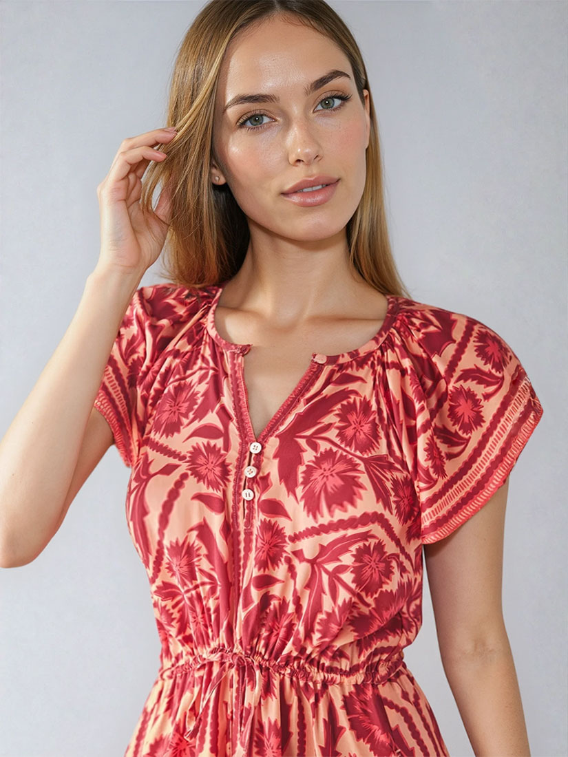omika cora midi dress tessa goji print bestseller
