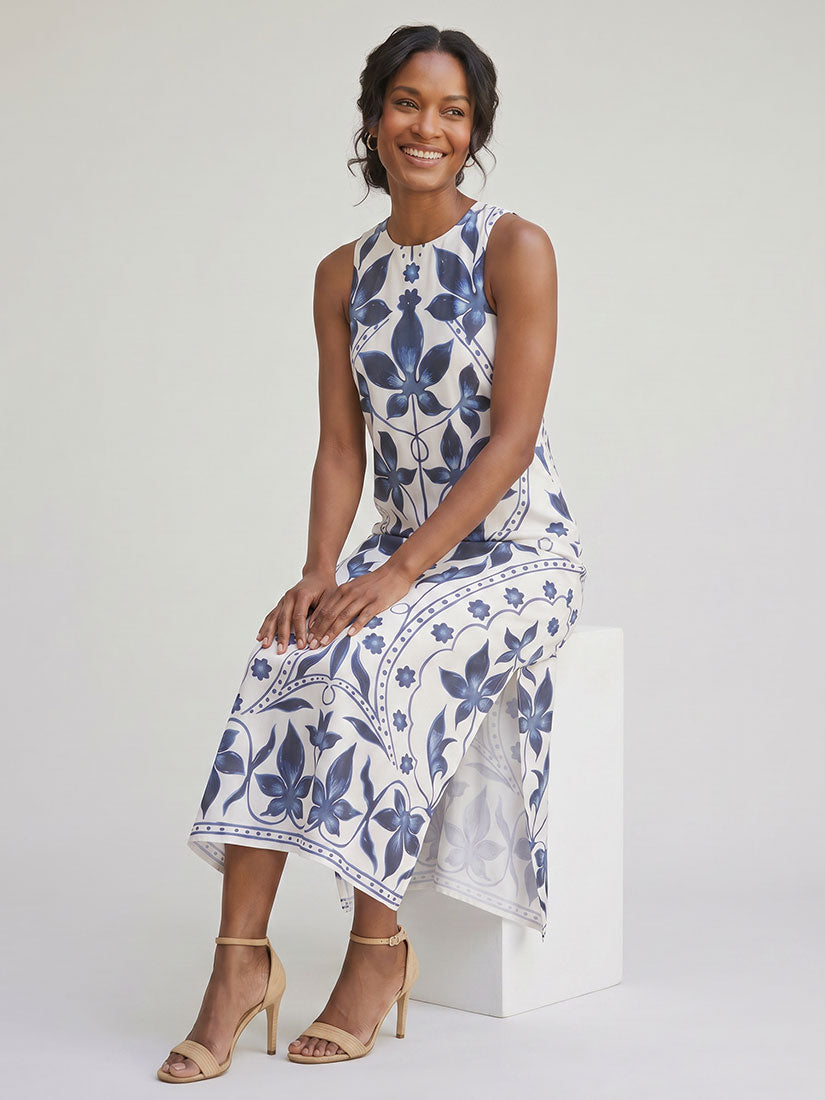 Omika Maggie Midi Dress Ceci Bluestone