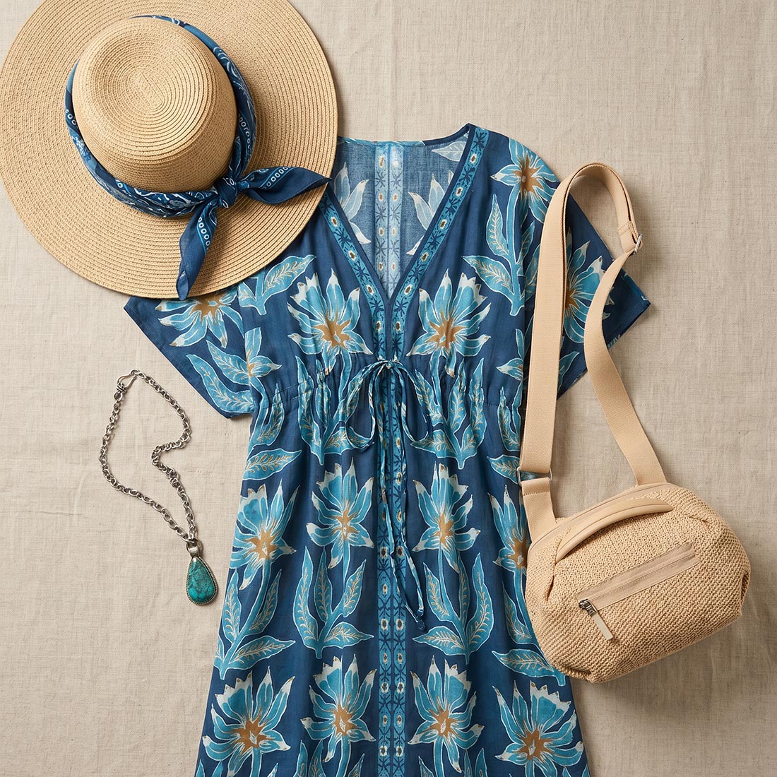 omika pia caftan look