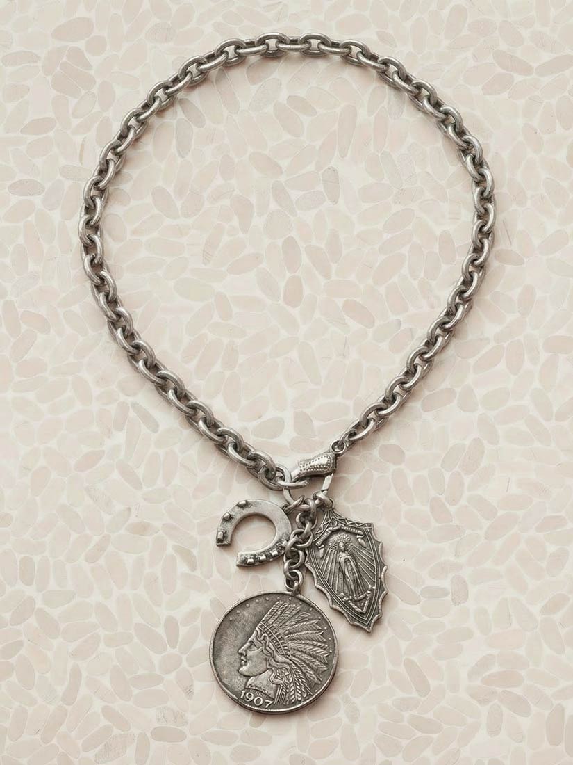 charmed life pendant necklace 3 charms by paula carvalho