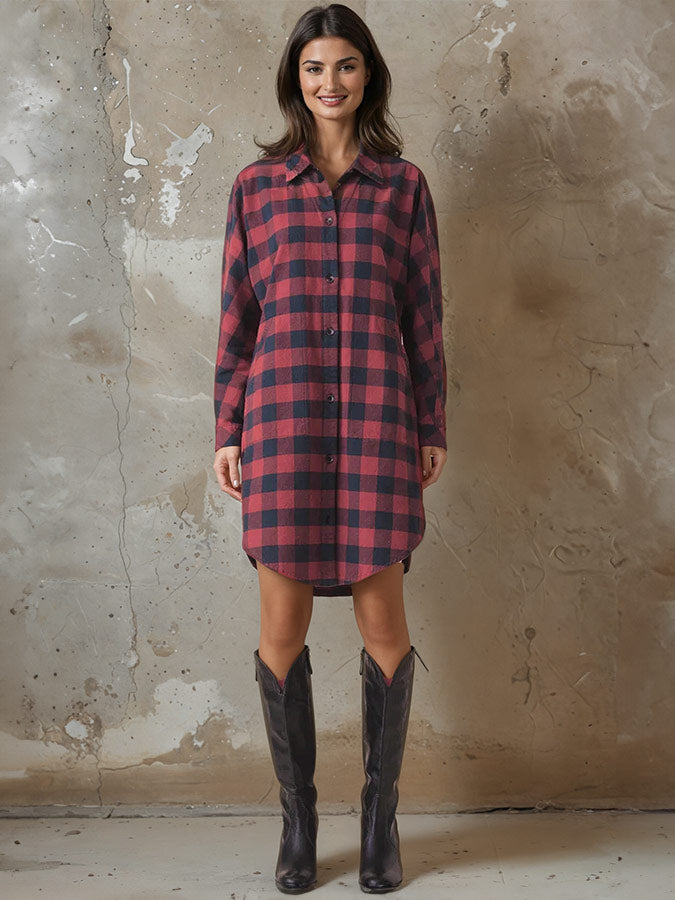 down to business shirt dress from prairie underground