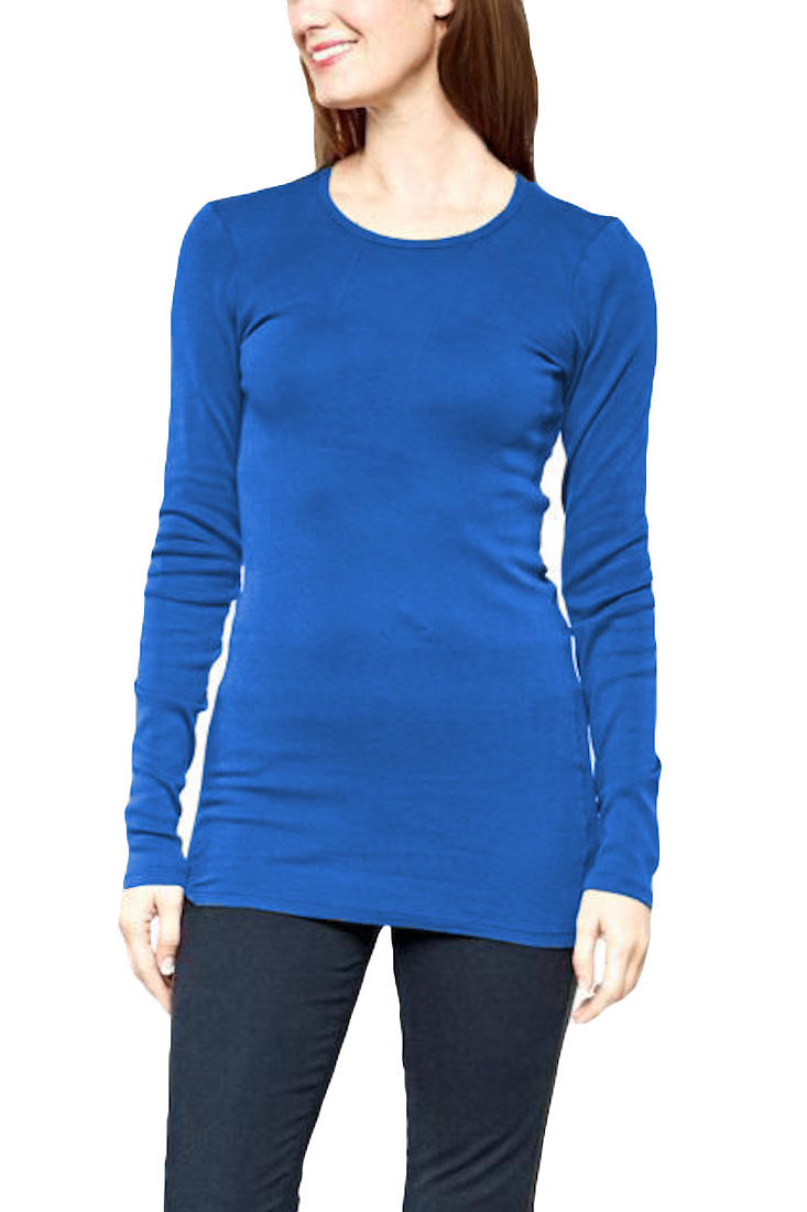 Prairie Underground CREW Long Sleeve Basic Tee royal blue