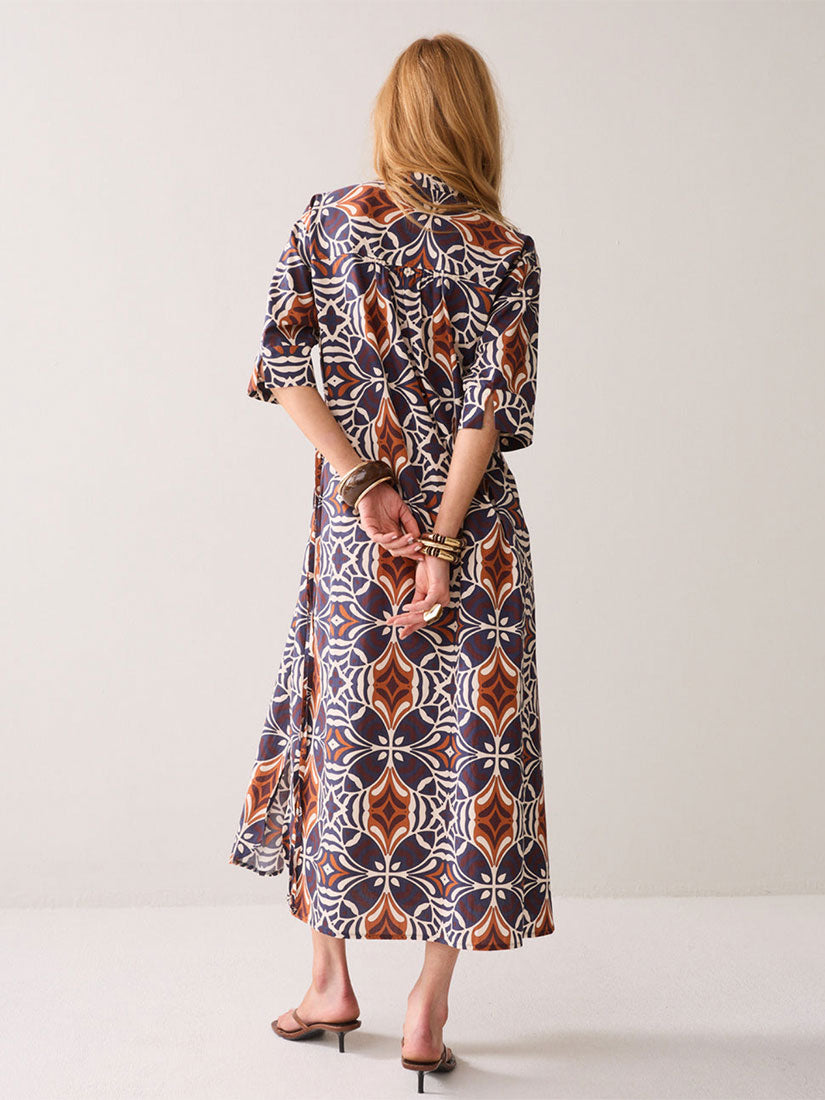 ART DECO Print Shirtdress