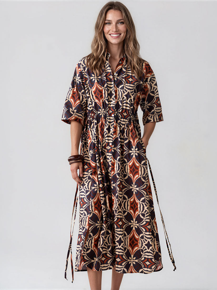 art deco dress Print Midi Shirtdress Lauralynn Strapless Fringe Dress: Find the vintage inspired size-9 Size:US 14 / UK 18 / EU 44