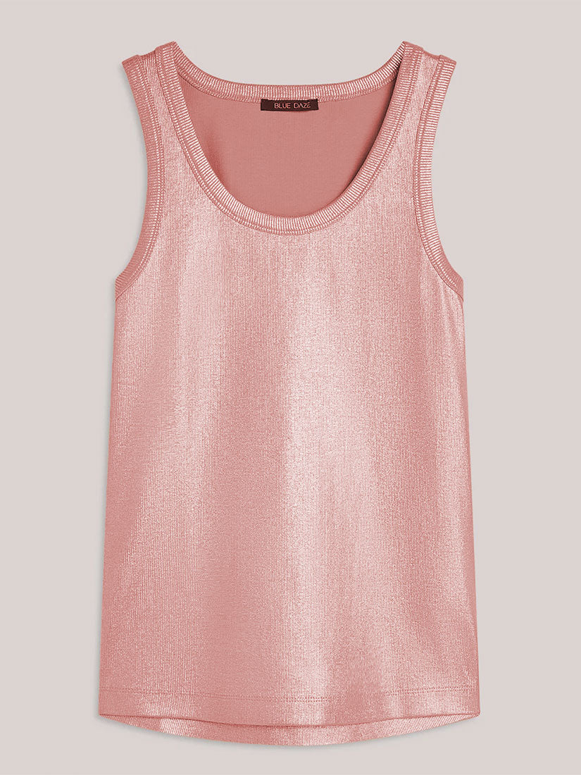 summum ribbed tank top rose quartz