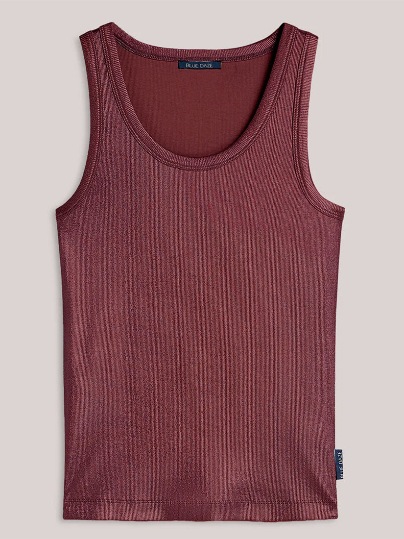 SHIMMER Ribbed Tank Top