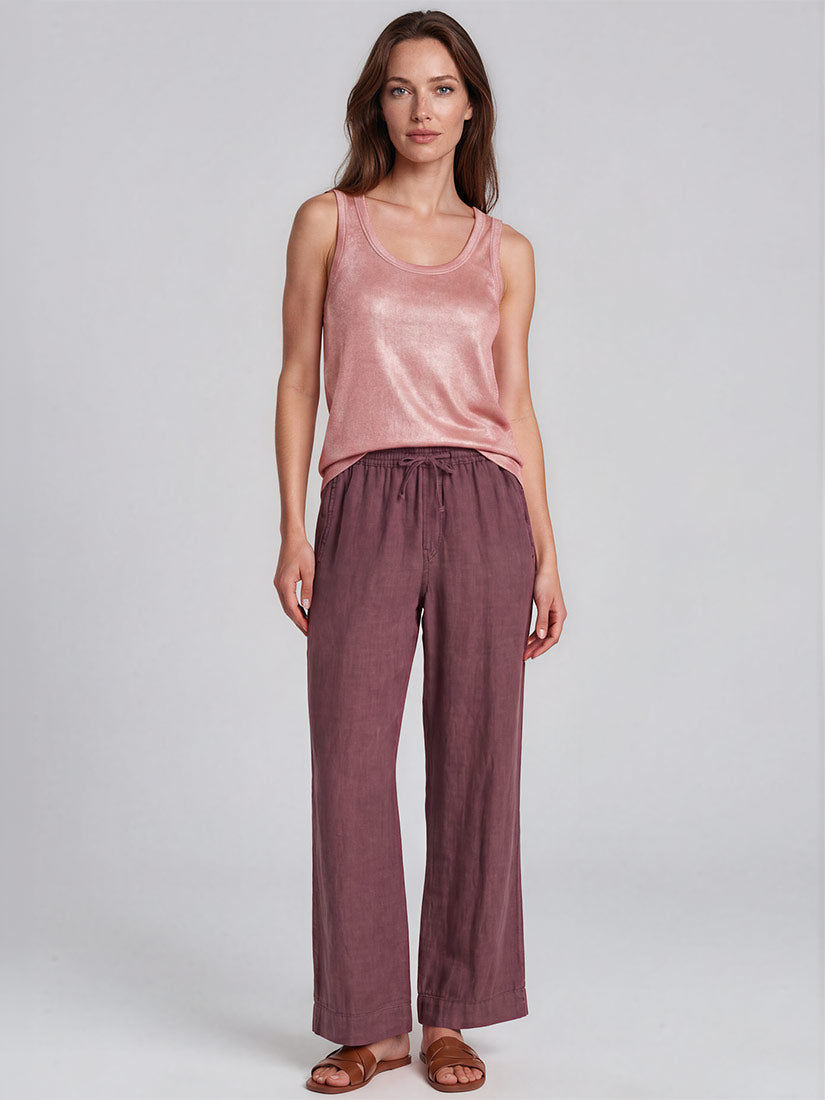 CHARA Linen Blend Wideleg Pant