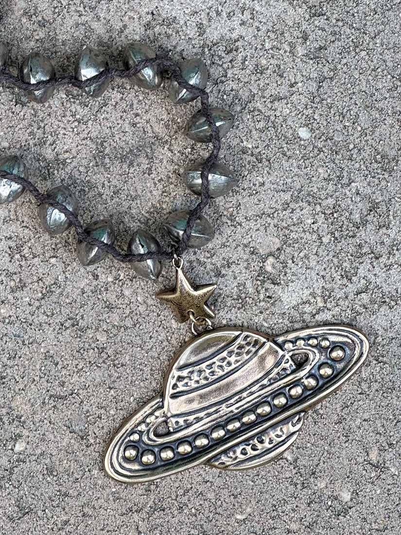 OUT OF THIS WORLD Pendant Necklace Bronze