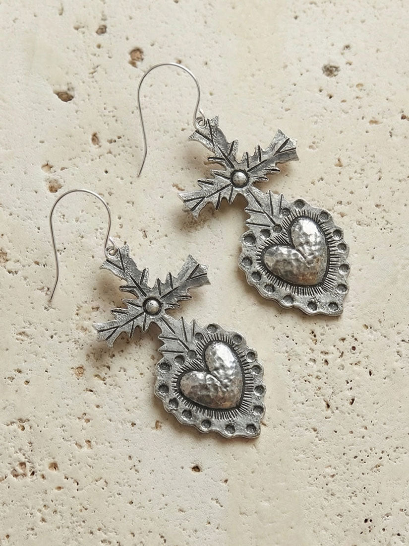 Tulum silver plate earring from Tara Gasparian