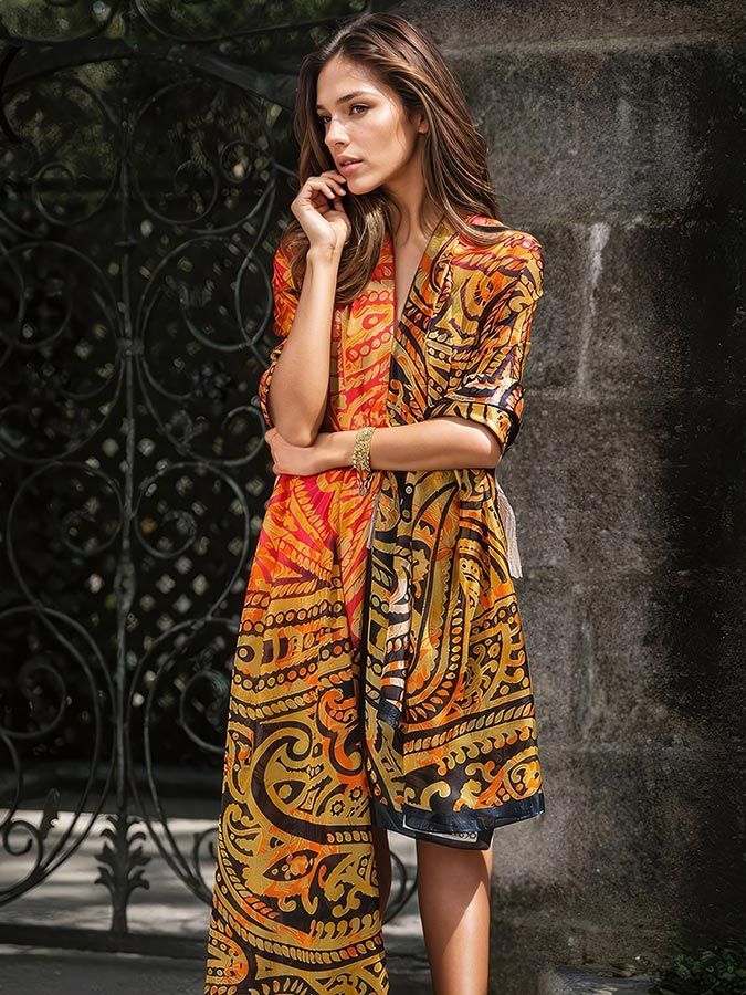MADAGASCAR Scarf Pareo on model lifestyle