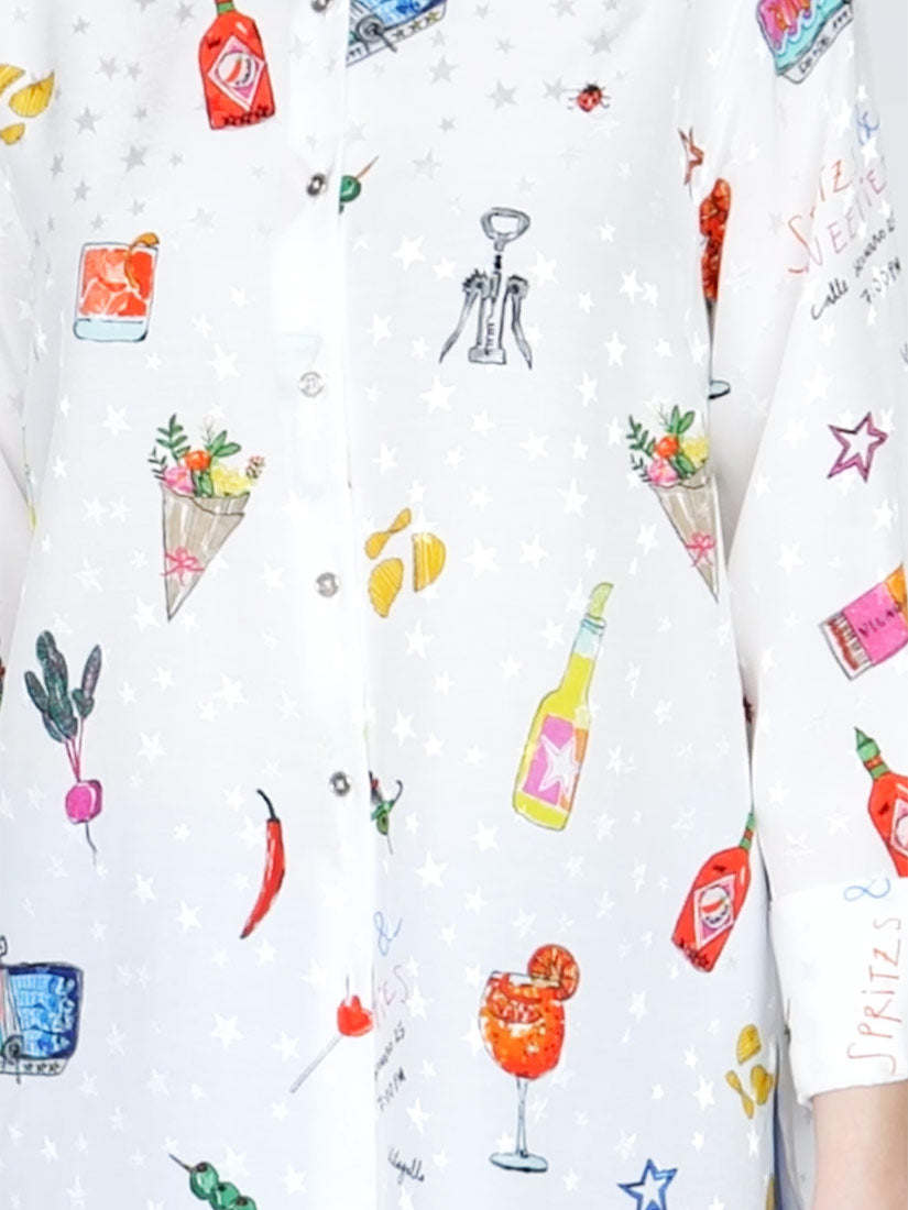MARIELA Apertivo Print Blouse